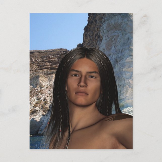 Indianeramerikaner Postkarte (Vorderseite)