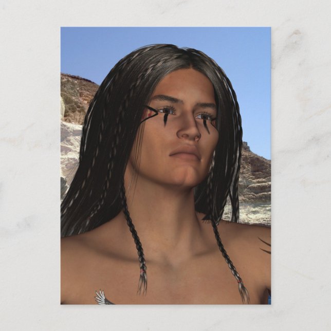 Indianeramerikaner Postkarte (Vorderseite)