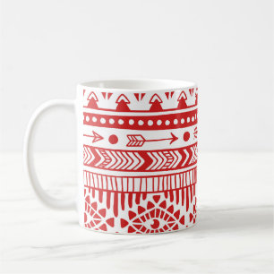 Indianeramerikaner: Red Ink Doodle. Kaffeetasse