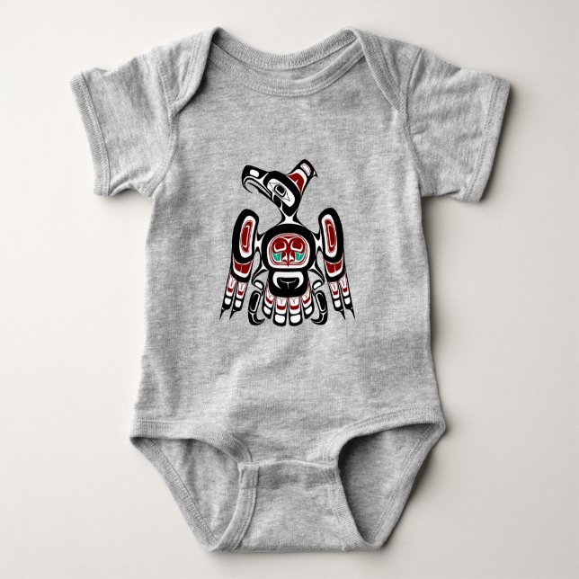 Indianeramerikaner Roter Kaigani Thunderbird Baby Strampler (Vorderseite)