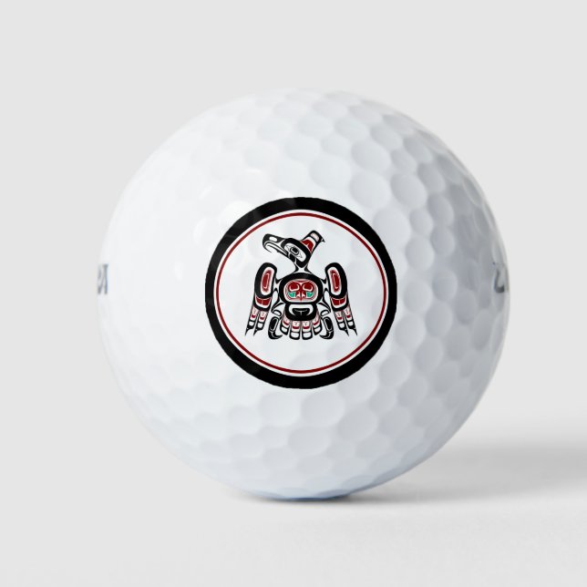 Indianeramerikaner Roter Kaigani Thunderbird Golfball (Vorderseite)