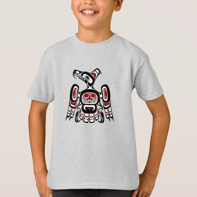 Indianeramerikaner Roter Kaigani Thunderbird T-Shirt (Vorderseite)