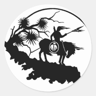 Indianeramerikaner Runder Aufkleber