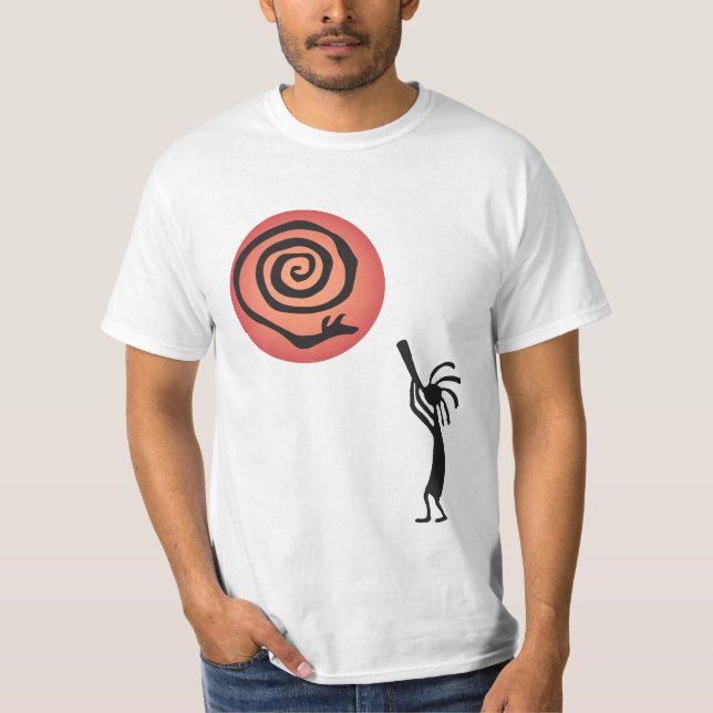 Indianeramerikaner Snake Moon Kokopelli T - Shirt (Vorderseite)