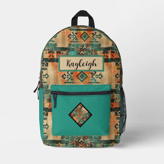 Indianeramerikaner Südwestaztec Personalisiert Bedruckter Rucksack (Vorderseite)