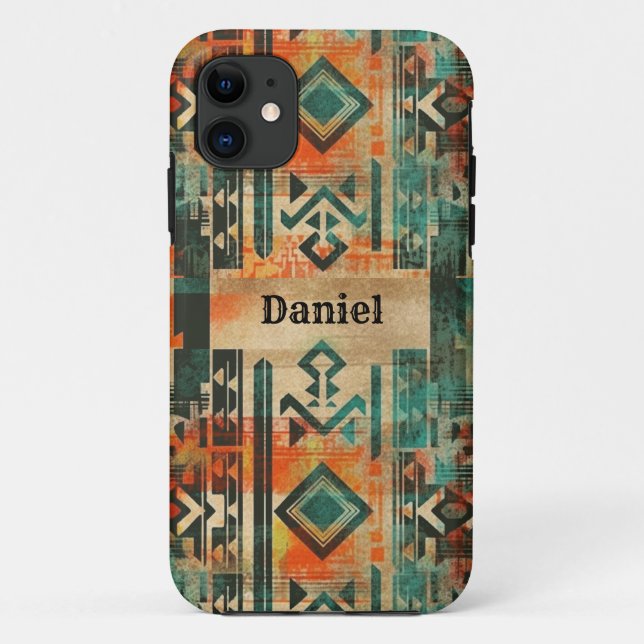 Indianeramerikaner Südwestaztec Personalisiert Case-Mate iPhone Hülle (Rückseite)