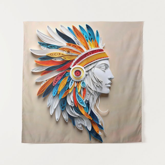 Indianeramerikaner Wandteppich (Vorderseite)