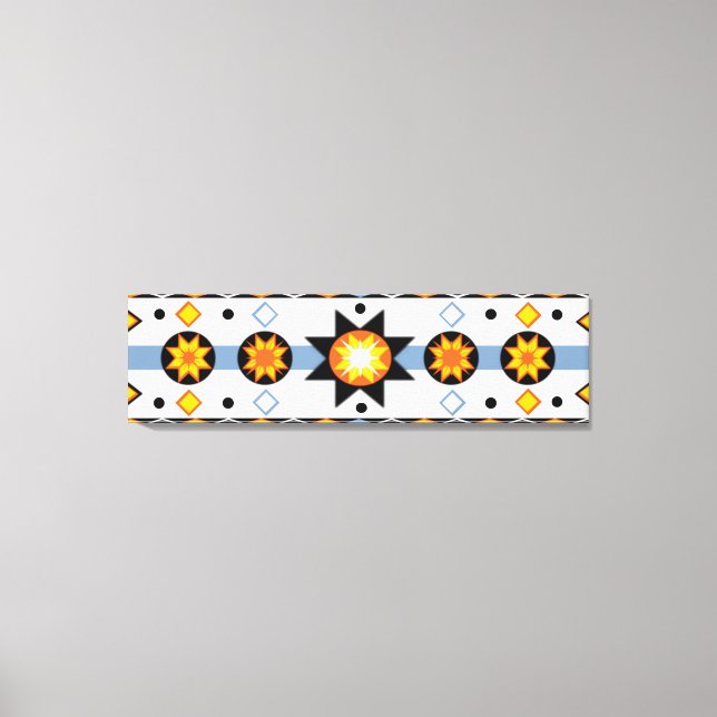 Indianeramerikanische Sonnenmuster gestechene Canv Leinwanddruck (Vorderseite)