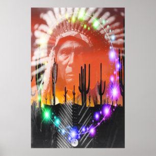 Indianeramerikanischer Ghost-Tanz Poster