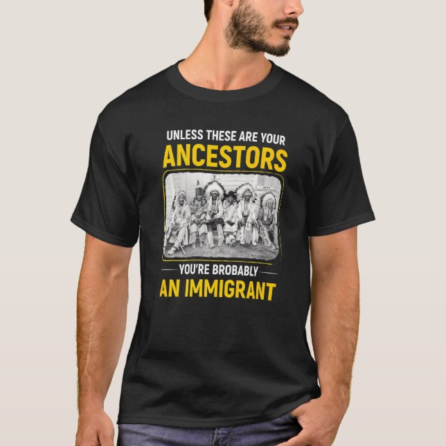 Indianeramerikanischer Immigration-Indianer T-Shirt (Vorderseite)