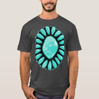 Indianeramerikanisches Inspiriertes Türkisschmuckc T-Shirt
