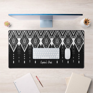 Indianeramerikanisches Schwarz-Weiß-Zoll Schreibtischunterlage