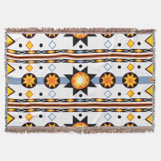 Indianeramerikanisches Sun-Muster Decke (Vorderseite)