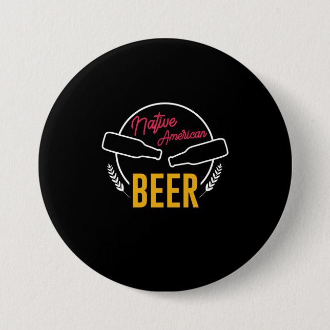 Indianerbier Button (Vorderseite)