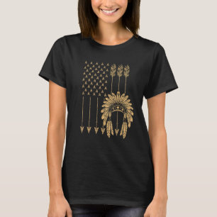 Indianerflagge Coole US-amerikanische Stammespaten T-Shirt