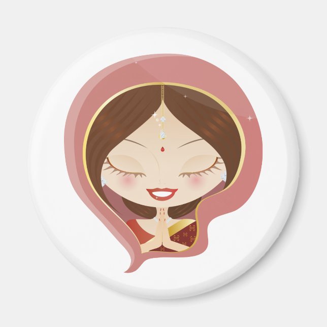 Indianerfrauen beten magnet (Vorne)