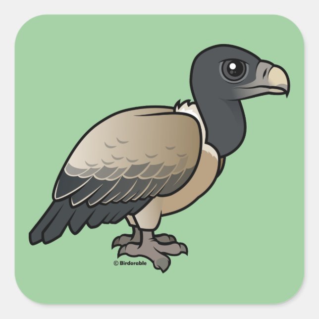 Indianergeier Quadratischer Aufkleber (Vorderseite)