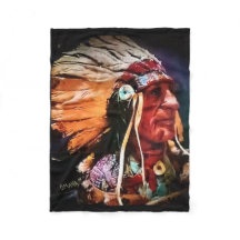 Indianerhäuptling Felldecke