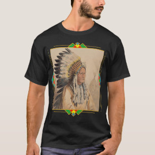 Indianerhäuptling Kopf Indianer Kriegsbonnets Kopf T-Shirt