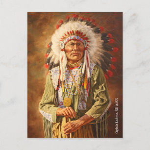 Indianerhäuptling Lakota Postkarte