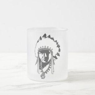 Indianerhäuptling-Tasse Mattglastasse