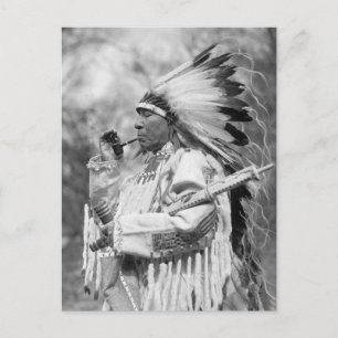 Indianerhäuptling Whirlwind Soldier, 1925 Postkarte