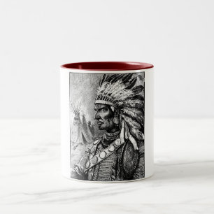 Indianerhäuptling Zweifarbige Tasse