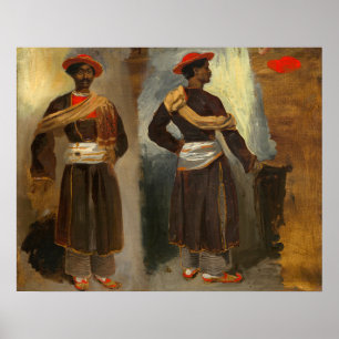 Indianerin aus Kalkutta - Eugène Delacroix Kunstku Poster