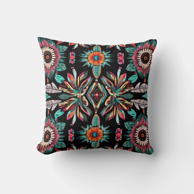 Indianerin Bohemain Kissen (Vorderseite)