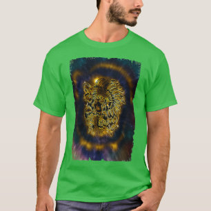 Indianerin Galaxy Howling Wolf T-Shirt