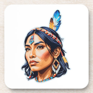 Indianerin Getränkeuntersetzer