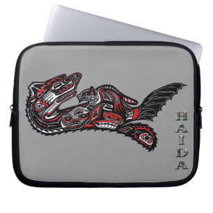 Indianerin Haida Otter Art Laptop Sleeve