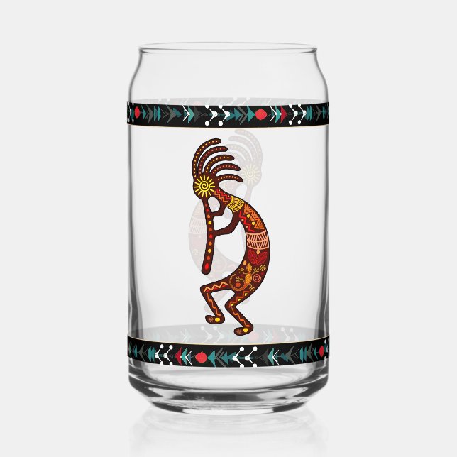 Indianerin Kokopelli Fruchtbarkeitsgott Dosenglas (Vorderseite)