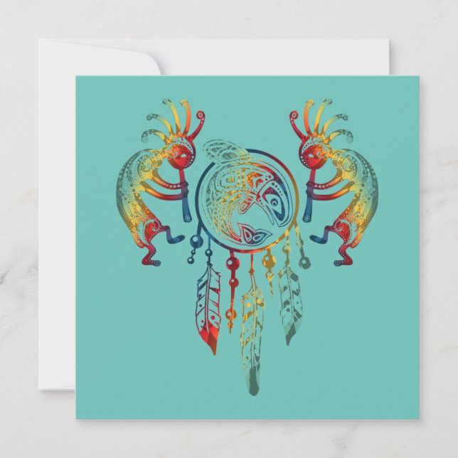 Indianerin Kokopelli Whale Dreamcatcher 1 (Vorderseite)