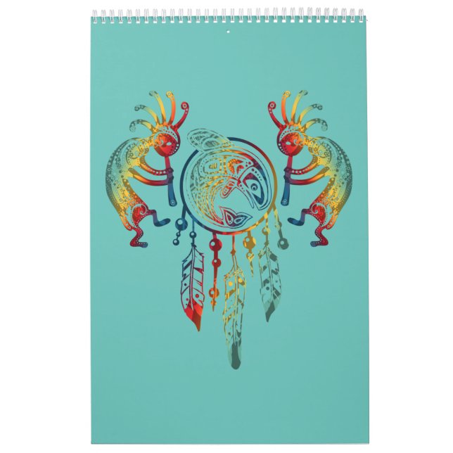 Indianerin Kokopelli Whale Dreamcatcher 1 Kalender (Titelbild)