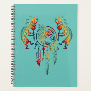 Indianerin Kokopelli Whale Dreamcatcher 1 Planer