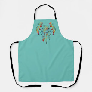 Indianerin Kokopelli Whale Dreamcatcher 1 Schürze