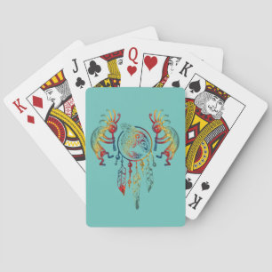 Indianerin Kokopelli Whale Dreamcatcher 1 Spielkarten