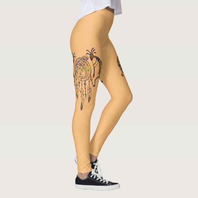Indianerin Kokopelli Whale Dreamcatcher 2 Leggings (Rechts)