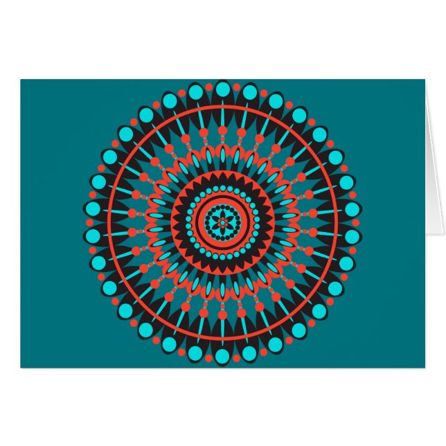 Indianerin Mandala (Vorderseite (Horizontal))