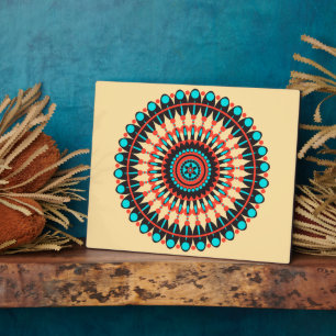 Indianerin Mandala Fotoplatte