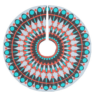 Indianerin Mandala Polyester Weihnachtsbaumdecke