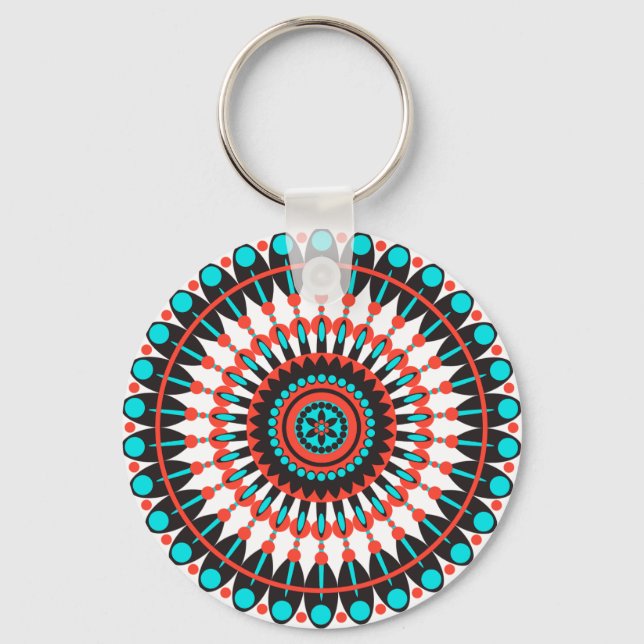 Indianerin Mandala Schlüsselanhänger (Vorderseite)
