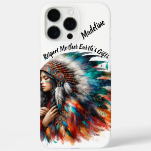 Indianerin steht stolz iPhone 16 pro max hülle