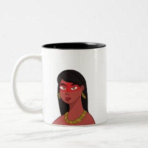 Indianerin Zweifarbige Tasse