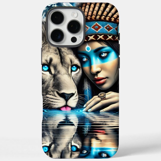 Indianerinnen und Loyal Lion iPhone 16 Pro Max Hülle (Rückseite)