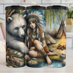 Indianerinnen, Weißbär Thermosbecher