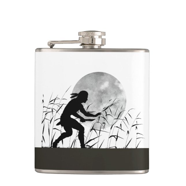 Indianerischer Vinyl Wrapped Flask Flachmann (Vorderseite)