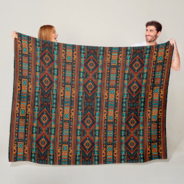 Indianerisches Muster Boho Culture Abstrakt Arts Fleecedecke