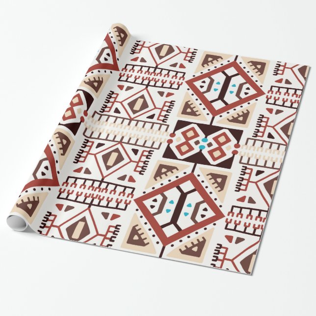 Indianerisches Muster Geschenkpapier (Ungerollt)
